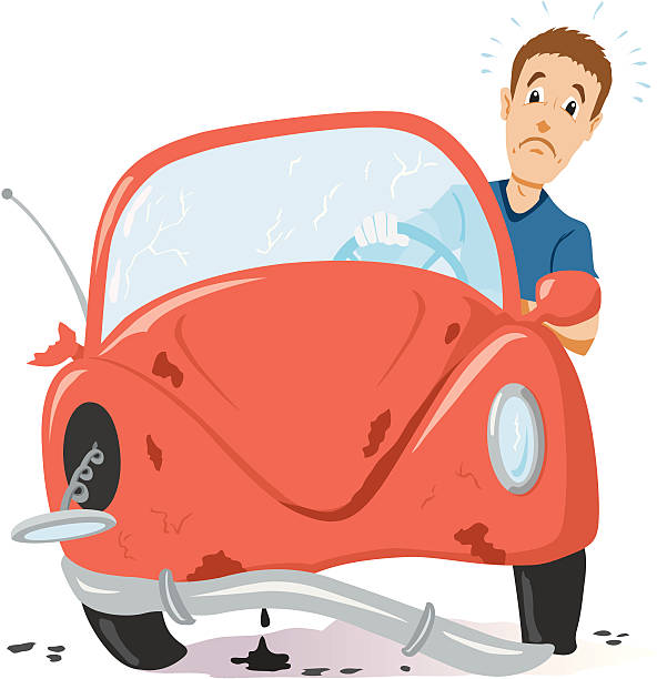 Time for a new car vector art illustration