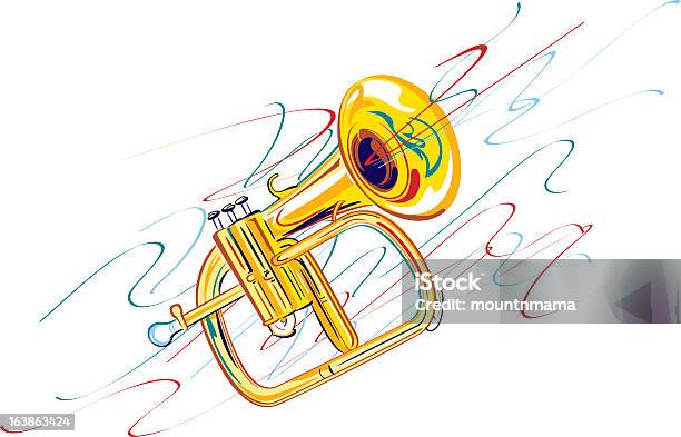 Латунь Виде Рога — стоковая векторная графика и другие изображения на тему Brass Band - Brass Band, Векторная графика, Джаз