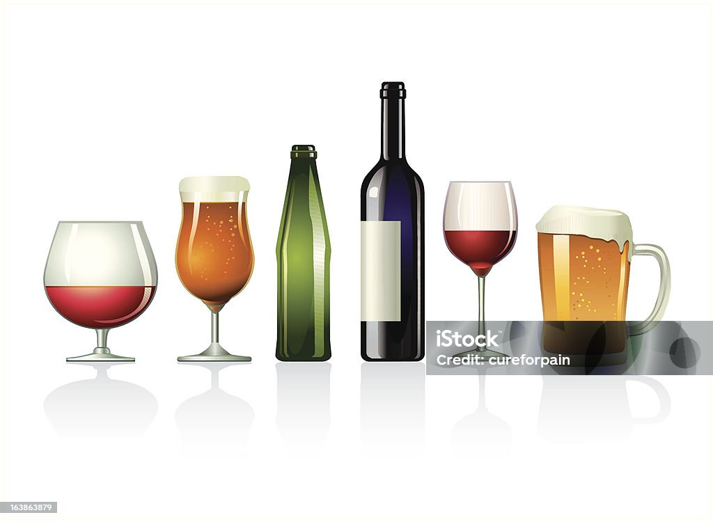 アルコールのお飲物 - つる草のロイヤリティフリーベクトルアート