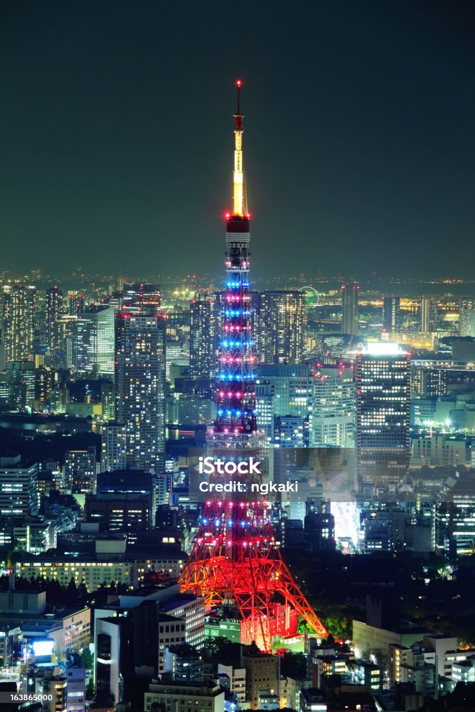 tokyo tower Aerial View Stock Photo