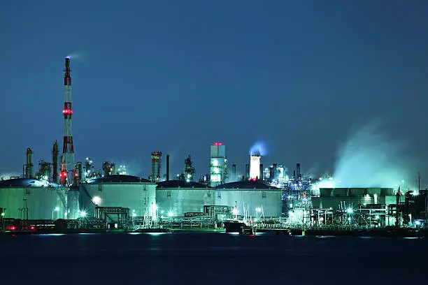 Industry plant at night