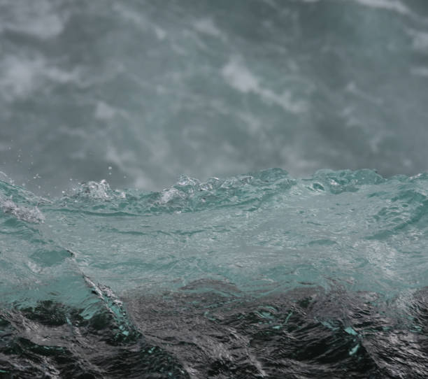 Water wave ready to fall into the Niagara Waterfall