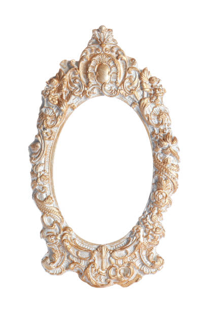 istock Beautiful golden vintage frame isolated on white 1638720540