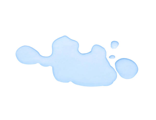 istock Puddle of pure water on white background, top view 1638726637