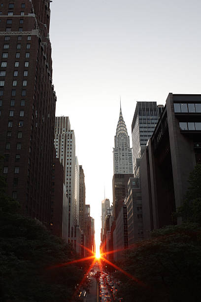 istock Manhattanhenge sunset  in Manhattan 163875880