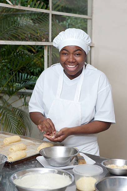 African american baker stock photo