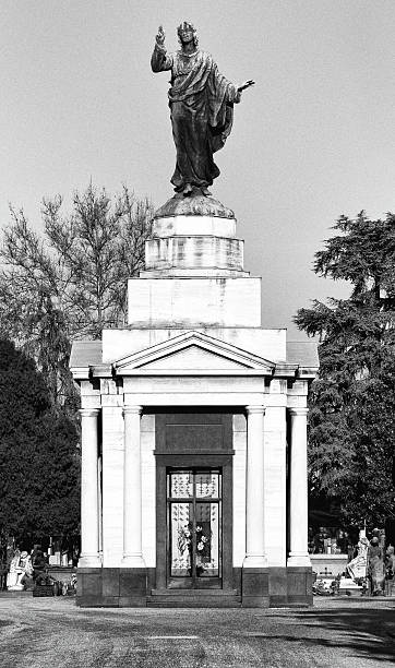 istock Cemetery Monumentale. Black and White 163878269