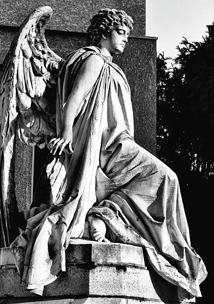 istock Cemetery Monumentale. Black and White 163878319