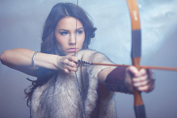 Mysterious Female Archer stock photo