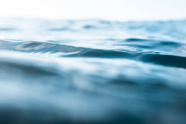 istock Low angle view of the blue ocean surface. selective focus 1638789688