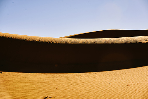 Sand dunes in the Sahara Desert, Merzouga, Morocco in Merzouga, Drâa-Tafilalet, Morocco