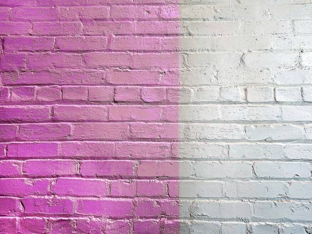 istock Pink And Gray Painted Brick Wall 1638791970