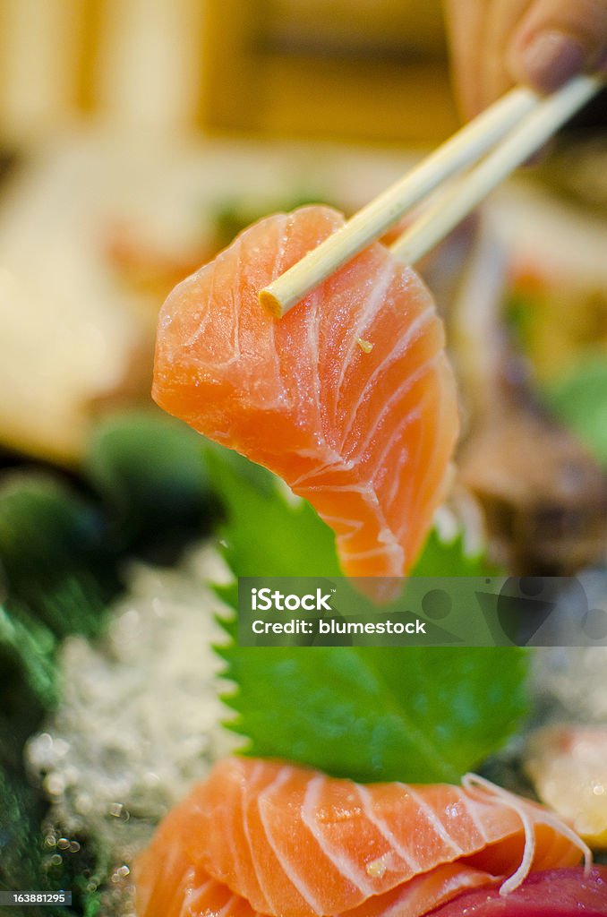 Sashimi Satz von Lachs, japanische Speisen - Lizenzfrei Asiatische Kultur Stock-Foto