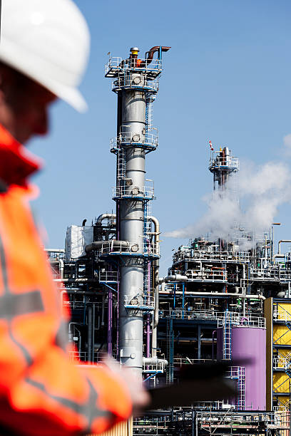 istock Petrochemical industry inspector 163890021
