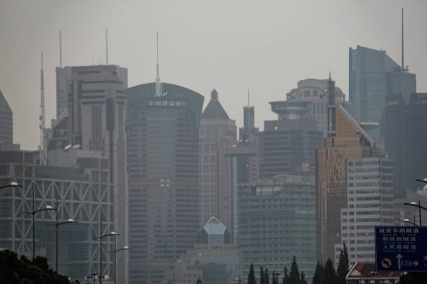 Modern buildings on Huaihai Road, Shanghai, China