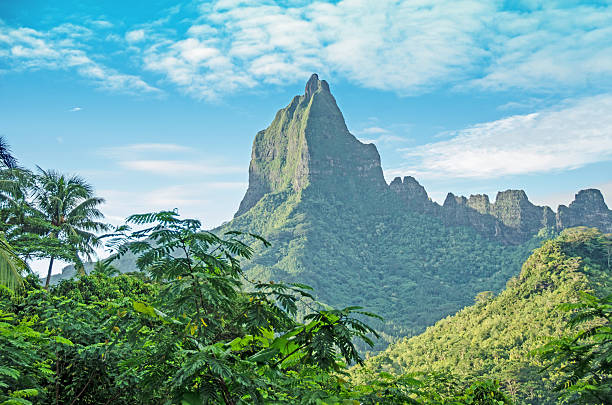 bali hai mountain em moorea - bali hai - fotografias e filmes do acervo