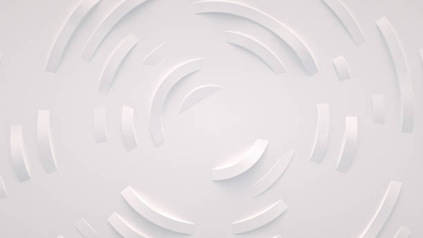 istock Concentric circles, rings on the surface. Bright, milky radio wave abstract background 1638954532