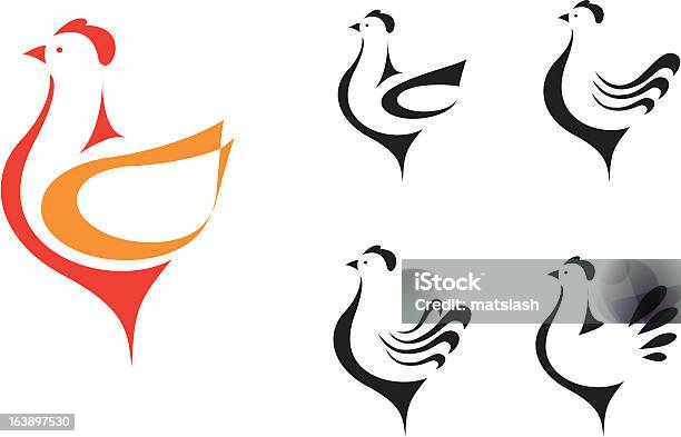 Stylized Hens Stock Illustration - Download Image Now - Abstract, Beak, Bird