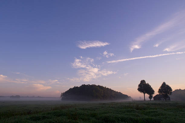 Misty landscape stock photo