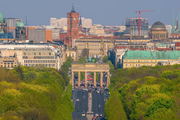 The Brandenburg Gate in downtown Berlin Germany