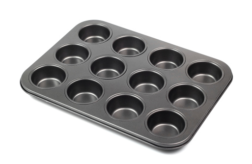 Muffin Tray. Isolated with clipping path.