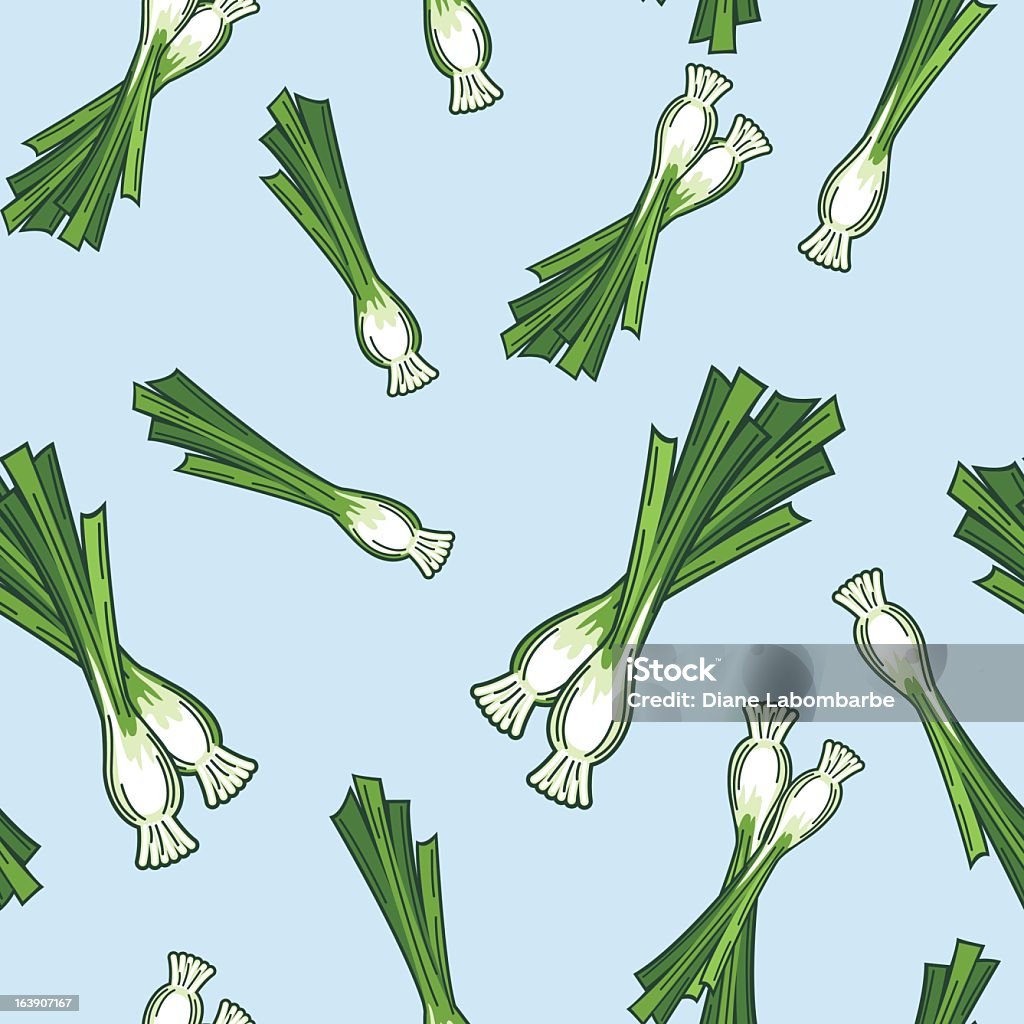 Green Onions Seamless Pattern Backgrounds stock vector