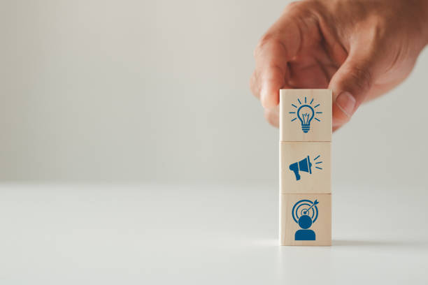 istock Creative marketing concept. Creating unique campaign for personalized marketing by leveraging digital channels and utilizing data driven insights. Innovative approach to advertising and promotion. 1639085624
