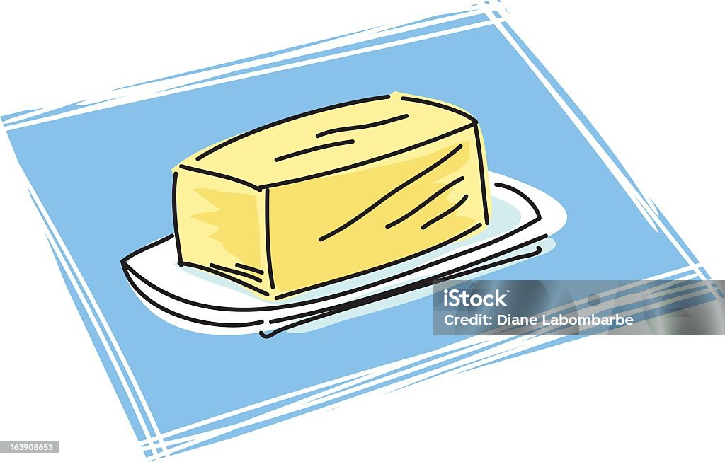 Esboço ícone de manteiga - Vetor de Manteiga royalty-free