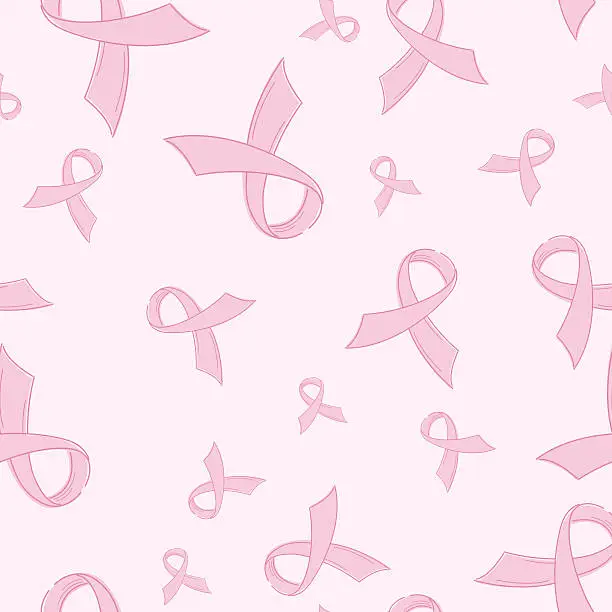 Vector illustration of Breast Cancer Awareness Ribbon Pattern
