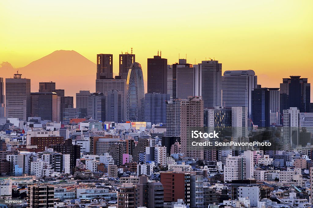 Tóquio e Fuji - Foto de stock de Arquitetura royalty-free