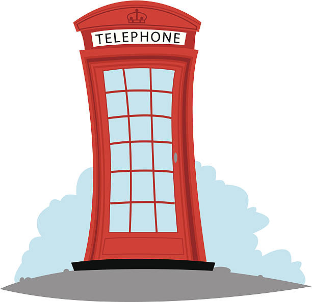 English Telephone vector art illustration