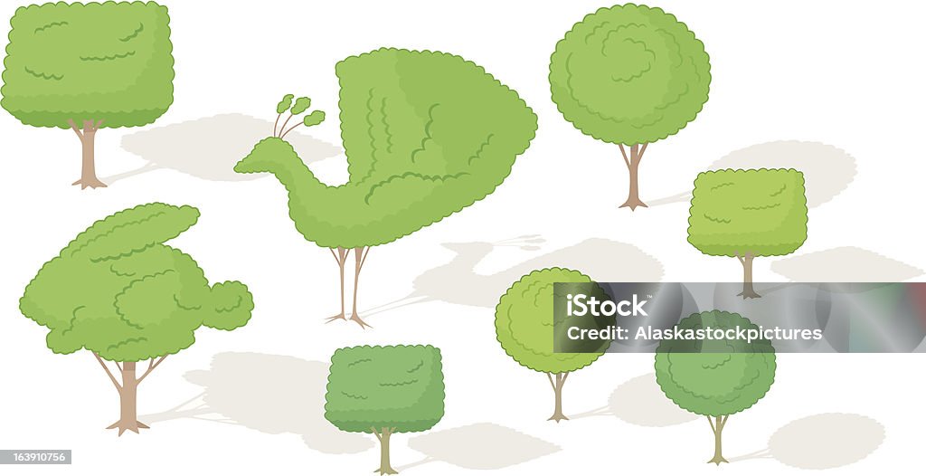 Tree Form Stock Form Trees Stock Illustration - Download Image Now - Bird, Botany, Cut ...