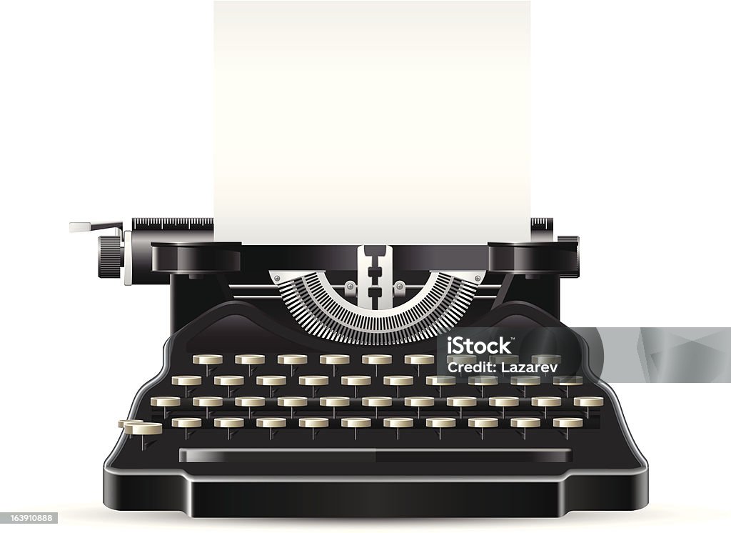 Antike Schreibmaschine - Lizenzfrei Altertümlich Vektorgrafik