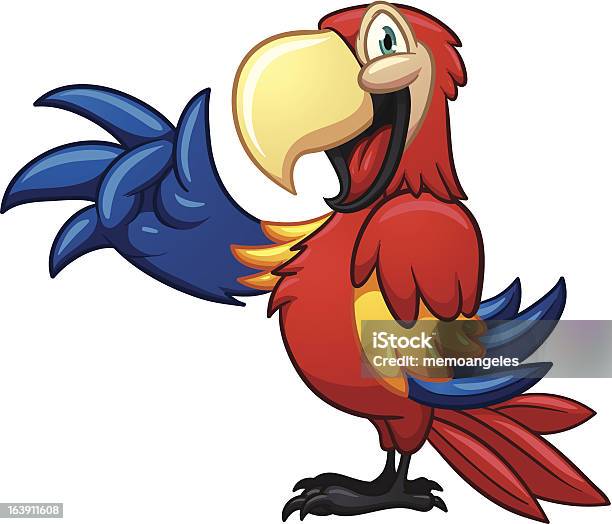 Ilustración de Guacamayo Rojo y más Vectores Libres de Derechos de Alegre - Alegre, Amistad, Animal