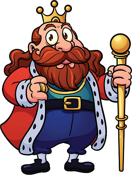 Cartoon King Stock Illustration - Download Image Now - Crown - Headwear,  Adult, Beard - iStock