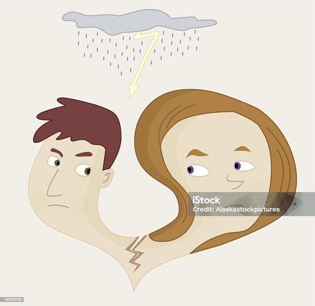 broken couple - clipart vectoriel de Adulte libre de droits