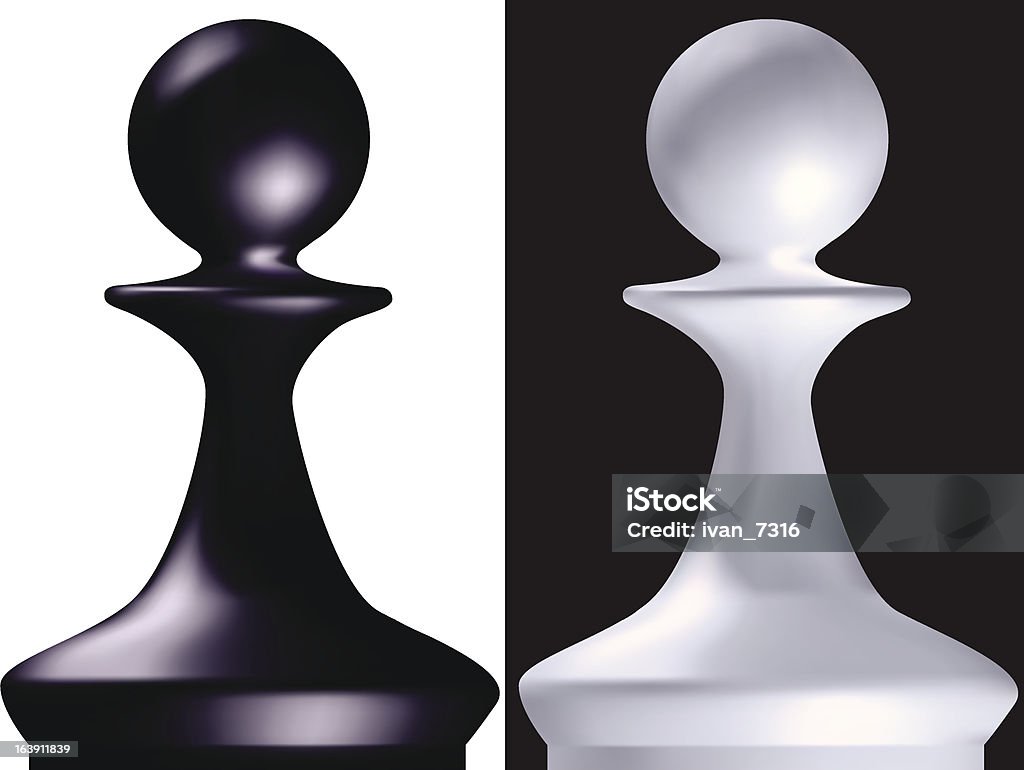 Figura de xadrez um peão - Vetor de Conflito royalty-free
