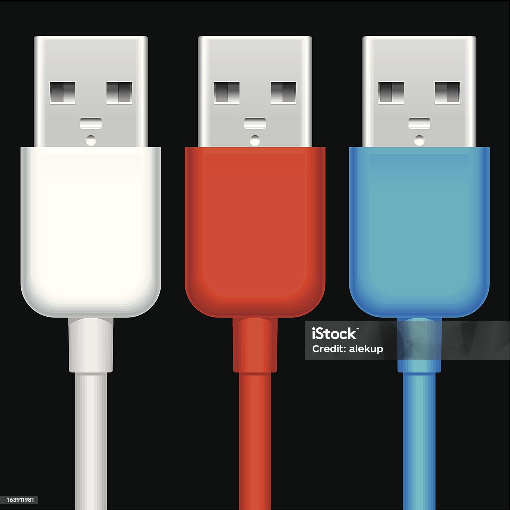 usb-Stecker - Lizenzfrei Ausrüstung und Geräte Vektorgrafik