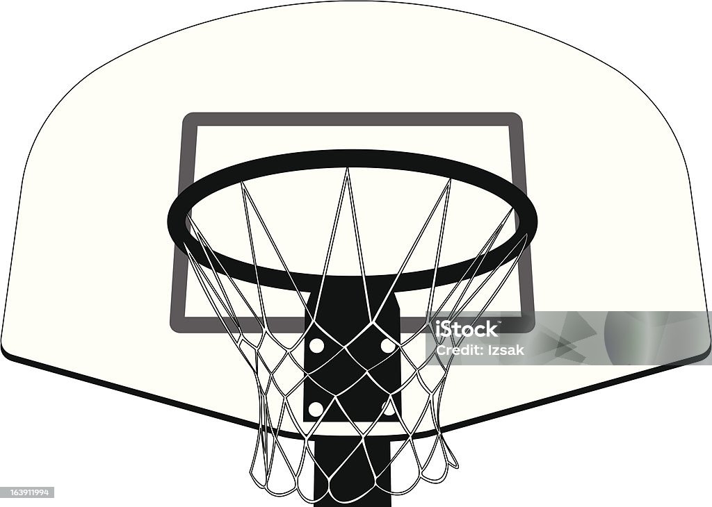 backboard silhueta de basquetebol - Royalty-free Atividade arte vetorial