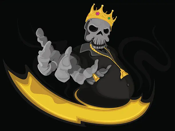 Vector illustration of Skeleton King
