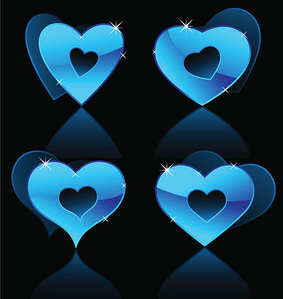 Symbole von Herzen – Vektorgrafik