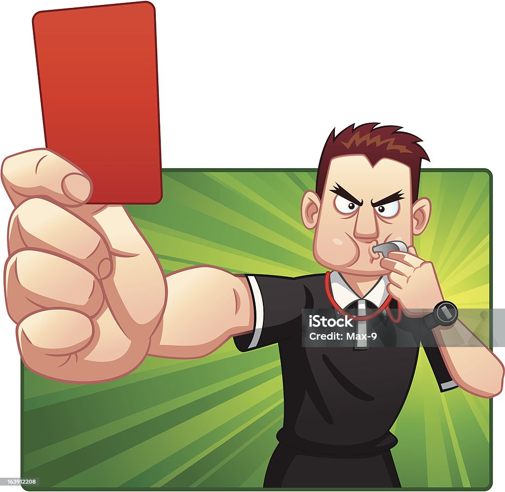 Referee Showing The Red Card Stock Illustration - Download Image Now - Red  Card, Referee, Soccer - iStock