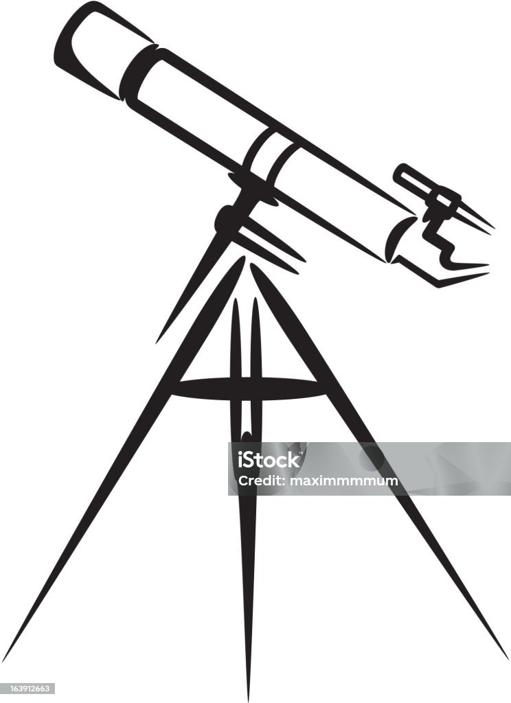 Teleskop - Grafika wektorowa royalty-free (Astronomia)