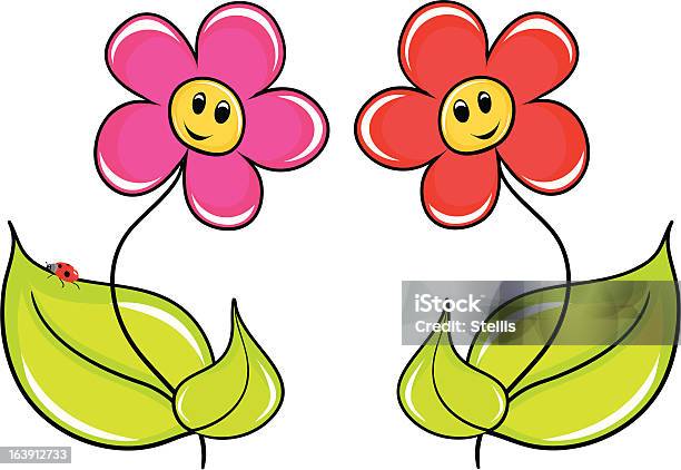 Cartoon Flowers Stock Illustration - Download Image Now - Animal, Animal Markings, April