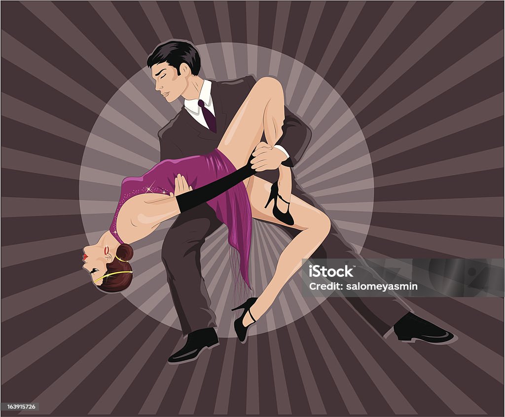 Taniec tango - Grafika wektorowa royalty-free (Tango - taniec)