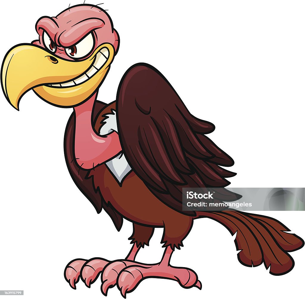 Kreskówka, vulture - Grafika wektorowa royalty-free (Dowcip rysunkowy)