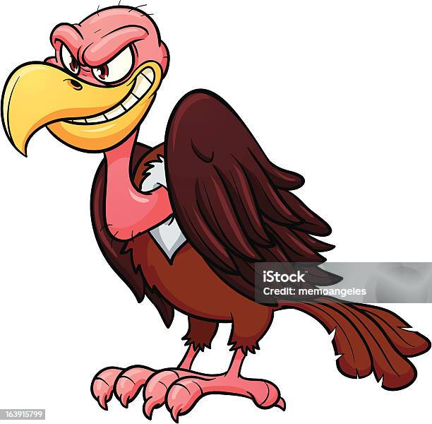 Мультяшный Vulture — стоковая векторная графика и другие изображения на тему Зло - Зло, Изолированный предмет, Комикс