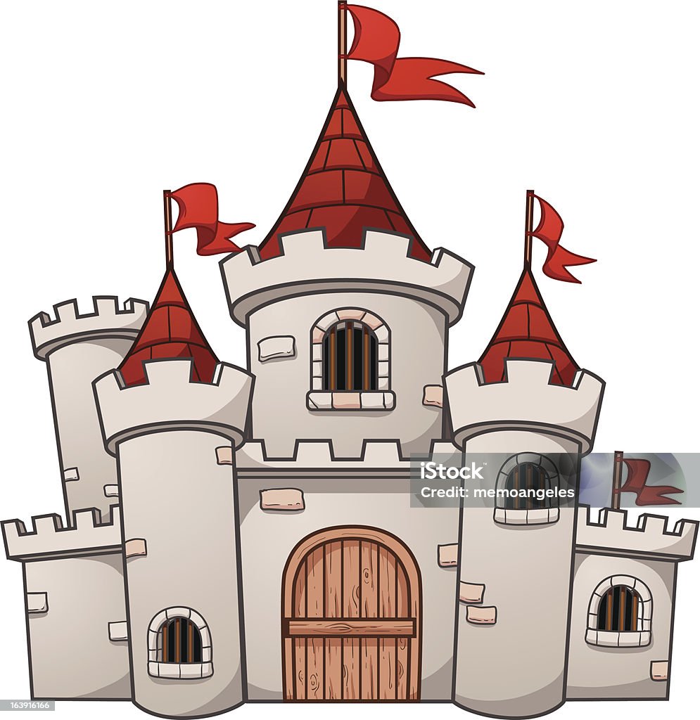 Comic castle - Lizenzfrei Schlossgebäude Vektorgrafik