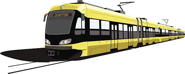 Vector illustration of Commuter Train - Vector