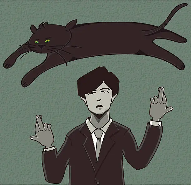 Vector illustration of Superstitious!